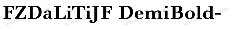 FZDaLiTiJF DemiBold字体转换